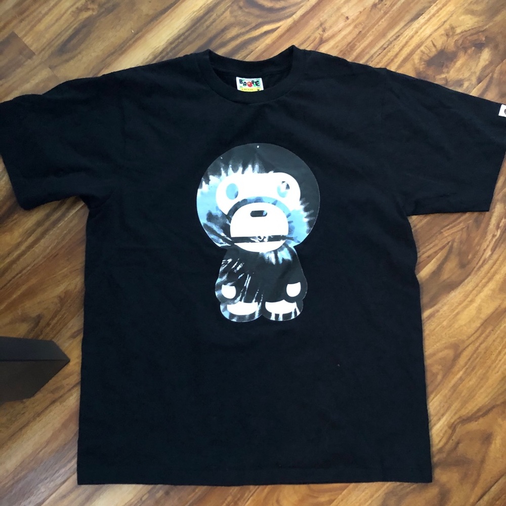 Bape tie dye baby milo shirt